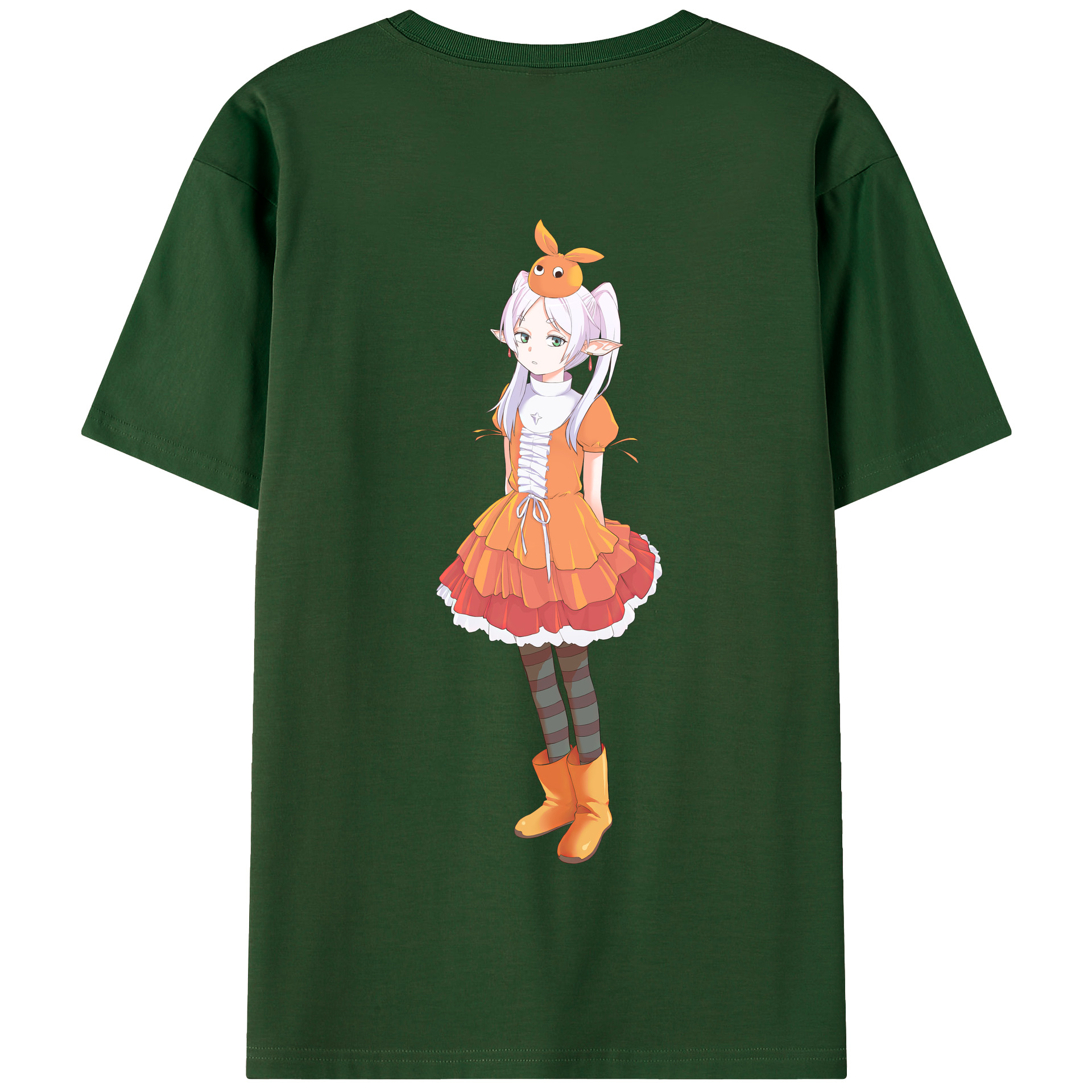 （画像用） 葬送のフリーレン Frieren 綿100％半袖Tシャツ（背面プリント）